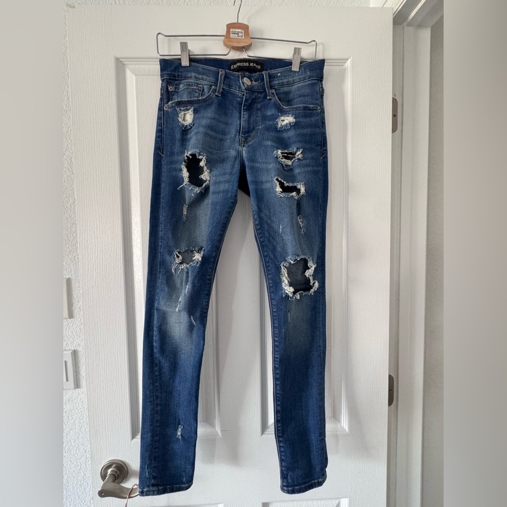 Express mid rise skinny jeans - size 4P